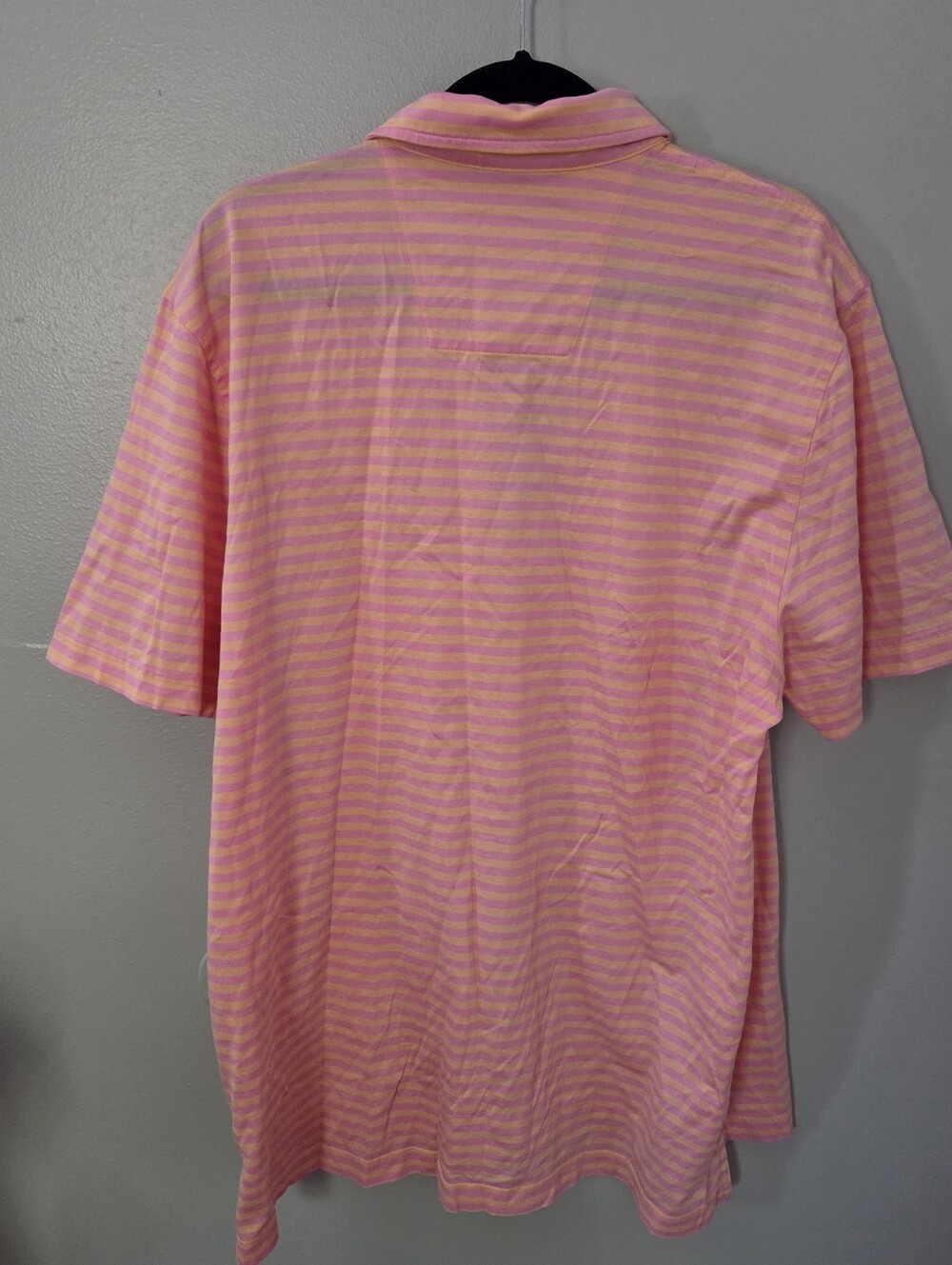 Brooks Brothers Men's Pink Orange Striped Golf Polo Preppy Shirt. Sz XL - Picture 2 of 10